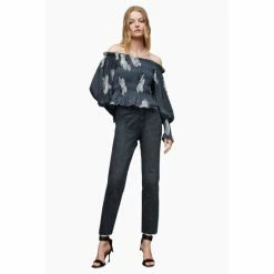 All Saints AllSaints Grey Lara Cordelia Top -AllSaints shop unnamed file 4433