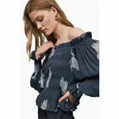 All Saints AllSaints Grey Lara Cordelia Top -AllSaints shop unnamed file 4434