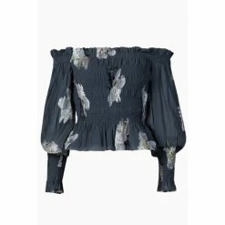 All Saints AllSaints Grey Lara Cordelia Top -AllSaints shop unnamed file 4435