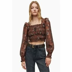 All Saints AllSaints Pria Viola Brown Top 2 All Saints AllSaints Pria Viola Brown Top -AllSaints shop unnamed file 4439