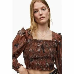 All Saints AllSaints Pria Viola Brown Top 5 All Saints AllSaints Pria Viola Brown Top -AllSaints shop unnamed file 4442