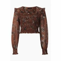 All Saints AllSaints Pria Viola Brown Top 6 All Saints AllSaints Pria Viola Brown Top -AllSaints shop unnamed file 4443
