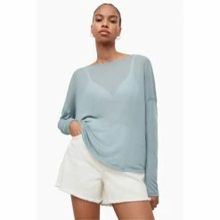 All Saints AllSaints Francesco Rita Blue T-Shirt -AllSaints shop unnamed file 4458