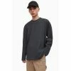 All Saints AllSaints Black Elias Organic Cotton Long Sleeve T-Shirt