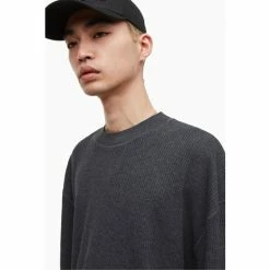 All Saints AllSaints Black Elias Organic Cotton Long Sleeve T-Shirt -AllSaints shop unnamed file 451