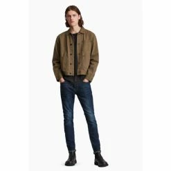 All Saints Blue Cigarette Slim Tapered Fit Jeans -AllSaints shop unnamed file 4521