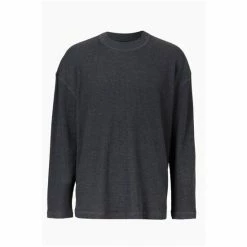 All Saints AllSaints Black Elias Organic Cotton Long Sleeve T-Shirt -AllSaints shop unnamed file 455