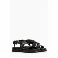 All Saints Black Nina Sandals -AllSaints shop unnamed file 4645