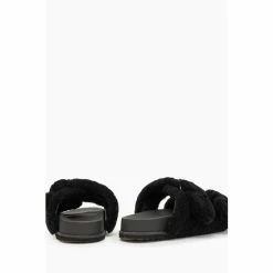 All Saints AllSaints Sian Sherpa Black Sandals 2 All Saints AllSaints Sian Sherpa Black Sandals -AllSaints shop unnamed file 4669