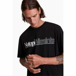 All Saints Black Topia Ss Crew Top -AllSaints shop unnamed file 467