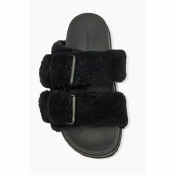 All Saints AllSaints Sian Sherpa Black Sandals 3 All Saints AllSaints Sian Sherpa Black Sandals -AllSaints shop unnamed file 4670