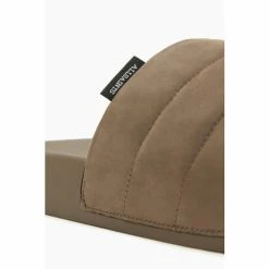 All Saints Grey Shell Leather Slider -AllSaints shop unnamed file 4719