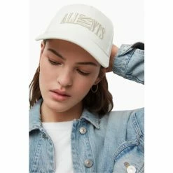All Saints AllSaints White Oppose Baseball Cap -AllSaints shop unnamed file 4770
