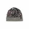 All Saints AllSaints Grey Leopard Beanie Hat