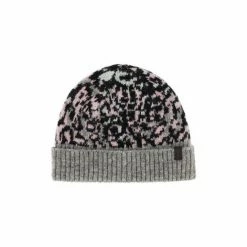 All Saints AllSaints Grey Leopard Beanie Hat -AllSaints shop unnamed file 4775