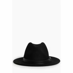All Saints AllSaints Black Bronson Fedora Hat