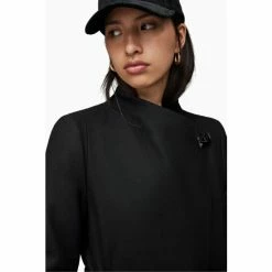 All Saints AllSaints Riley Black Coat -AllSaints shop unnamed file 4836