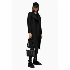 All Saints AllSaints Riley Black Coat -AllSaints shop unnamed file 4837