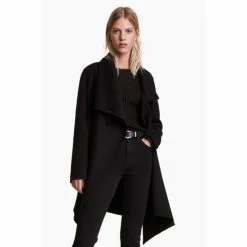 All Saints AllSaints Black Monument Eve Coat