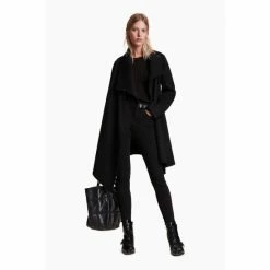 All Saints AllSaints Black Monument Eve Coat -AllSaints shop unnamed file 4845