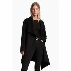 All Saints AllSaints Black Monument Eve Coat -AllSaints shop unnamed file 4847
