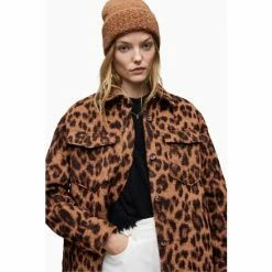 All Saints AllSaints Sophie Brown Leo Jacket -AllSaints shop unnamed file 4858