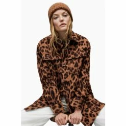 All Saints AllSaints Sophie Brown Leo Jacket -AllSaints shop unnamed file 4859