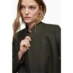 All Saints AllSaints Green Sidney Coat -AllSaints shop unnamed file 4868