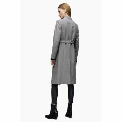 All Saints Grey Riley Coat -AllSaints shop unnamed file 4873