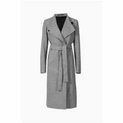 All Saints Grey Riley Coat -AllSaints shop unnamed file 4876