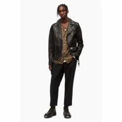 All Saints AllSaints Black Wick Biker Coat -AllSaints shop unnamed file 4897