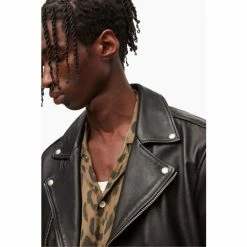 All Saints AllSaints Black Wick Biker Coat -AllSaints shop unnamed file 4898