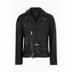 All Saints AllSaints Black Wick Biker Coat -AllSaints shop unnamed file 4901
