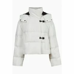 All Saints AllSaints White Allais Puffer -AllSaints shop unnamed file 4907