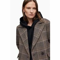 All Saints AllSaints Alexis Brown Check Coat -AllSaints shop unnamed file 4922