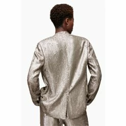 All Saints AllSaints Silver Leigh Sequin Blazer -AllSaints shop unnamed file 4944