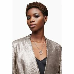All Saints AllSaints Silver Leigh Sequin Blazer -AllSaints shop unnamed file 4948