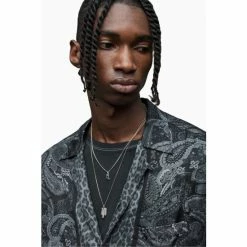 All Saints AllSaints Klubbe Short Sleeve Black Shirt -AllSaints shop unnamed file 497