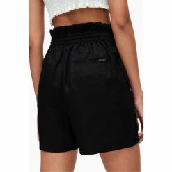 All Saints AllSaints Lily Black Paperbag Shorts 2 All Saints AllSaints Lily Black Paperbag Shorts -AllSaints shop unnamed file 4970