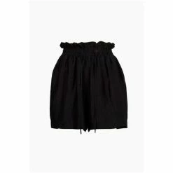 All Saints AllSaints Lily Black Paperbag Shorts 7 All Saints AllSaints Lily Black Paperbag Shorts -AllSaints shop unnamed file 4975