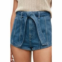 All Saints AllSaints Frankie Blue Shorts -AllSaints shop unnamed file 4990
