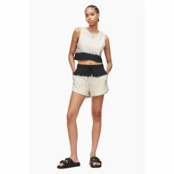All Saints AllSaints White Lila Ombrê Shorts -AllSaints shop unnamed file 5073