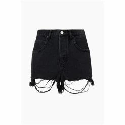 All Saints AllSaints Heidi Black Denim Shorts -AllSaints shop unnamed file 5086