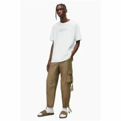 All Saints AllSaints Green Kora Straight Cropped Trousers -AllSaints shop unnamed file 5134