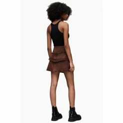All Saints Andy Denim Brown Skirt -AllSaints shop unnamed file 5152