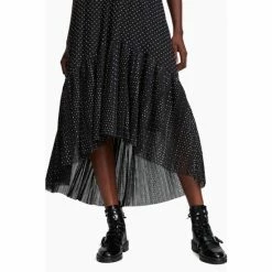 All Saints AllSaints Black Aubrey Dot Skirt -AllSaints shop unnamed file 5160