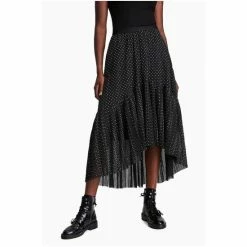 All Saints AllSaints Black Aubrey Dot Skirt -AllSaints shop unnamed file 5161