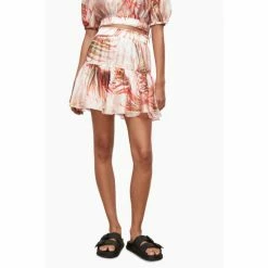 All Saints AllSaints Mae Luar Pink Skirt -AllSaints shop unnamed file 5174