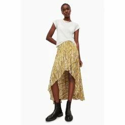 All Saints AllSaints Yellow Slvina Oniyuri Skirt