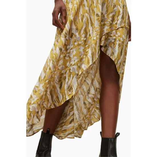 All Saints AllSaints Yellow Slvina Oniyuri Skirt 4 All Saints AllSaints Yellow Slvina Oniyuri Skirt - Image 4